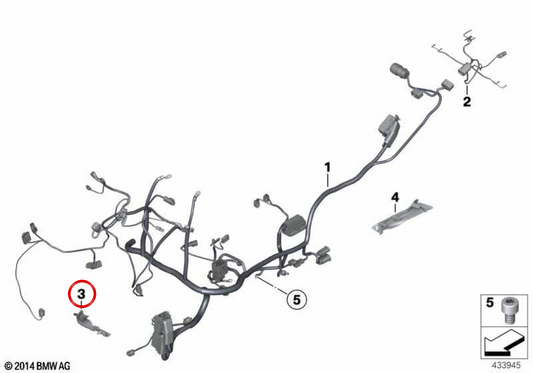 OEM Kabelkanal 61137700066 für BMW K1300S, K1200GT Motorräder. Original BMW Motorrad.