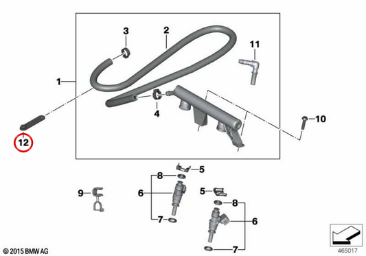 Fita tensora de borracha OEM 61137723698 para motocicletas BMW R 1200 GS, R 1250 GS, R nineT, S 1000 RR, F 750 GS, C 650 GT... e muito mais. Originais BMW Motorrad.