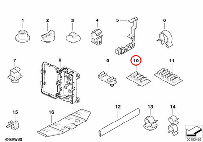 Supporto di connessione leggera OEM 61138099170 per BMW E87, E88, F20, F21, E36, E46, E90, E91, E92, E93, E39, E38, E65, E66, E84, E83, F25, E53, Z3, E85, E86, E89 , E52. BMW originale.