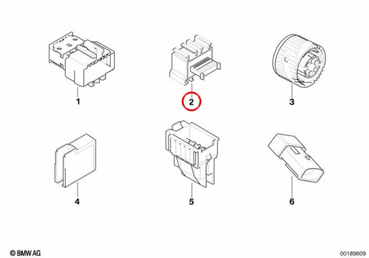 Conector eléctrico OEM 61138364653 para BMW E46, E53. Original BMW.