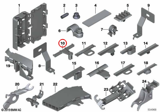 Soporte de cableado OEM 61138371117 para BMW E81, E82, E87, E88, F20, F21, F40, F52, F70, F44, F45, F46, G42, U06, G87, E90, E91, E92, E93, F30, F31, F34, F35, G20, G21, G28, G80, G81, F32, F36, G22, G23, G26, G82, G83, F07, F10, F11, F18, F90, G30,