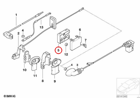 Verbindungspunkt B+ OEM 61138374986 für BMW E46. Original BMW.