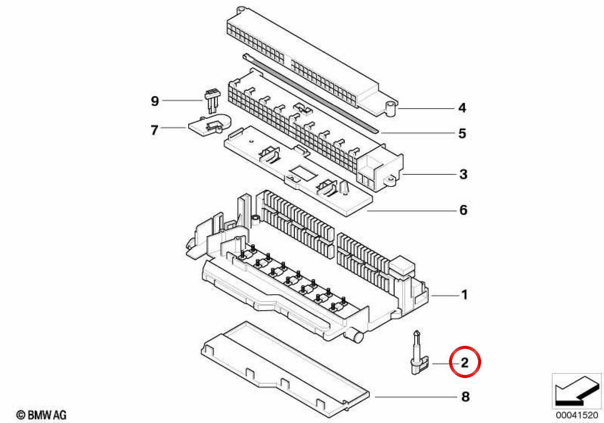 OEM -Blockverschluss 61138377755 für BMW E46, E83. Original BMW.