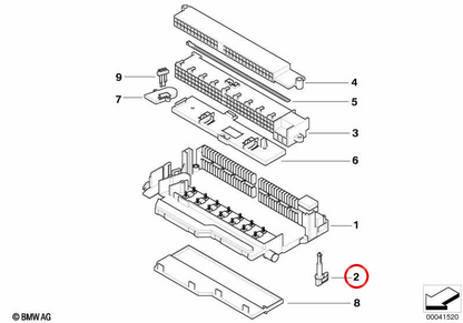 OEM -Blockverschluss 61138377755 für BMW E46, E83. Original BMW.
