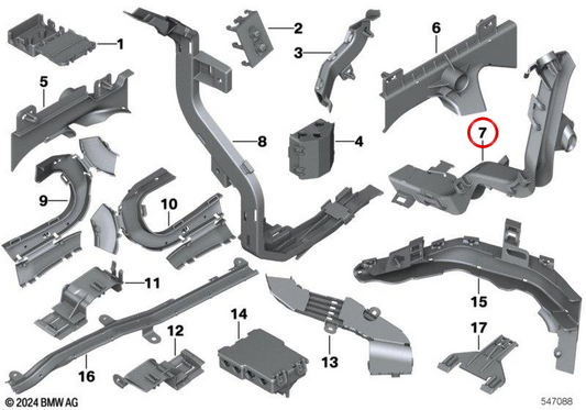 OEM -Verkabelung 61139236434 für BMW F20, F21, F22, F23, F30, F31, F34, F32, F33, F36, F52. Original BMW.