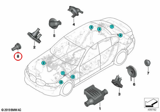 OEM -Kraftstoffspiegel -Sensor 61139236491 für BMW G20, G21, G80, G81. Original BMW.