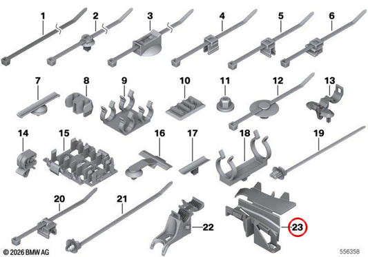Guida al cablaggio OEM 61139309450 per BMW F40, F70, F44, F45, F46, U06, F48, F49, U11, U12, F39, U10, F57. BMW originale.