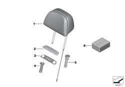 Guia de encosto de cabeça para BMW F90, G30, G31, G38, G32, G12, G11, G18 (OEM 52107357391). BMW originais.