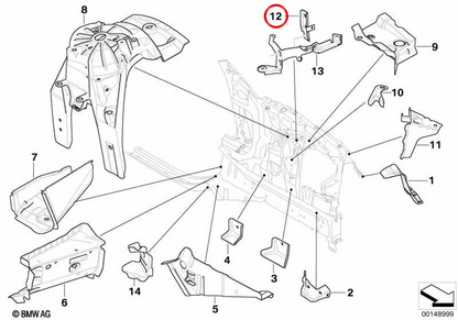 B+ OEM connection support 61146932006 for BMW E60, E61, E63, E64. Original BMW.