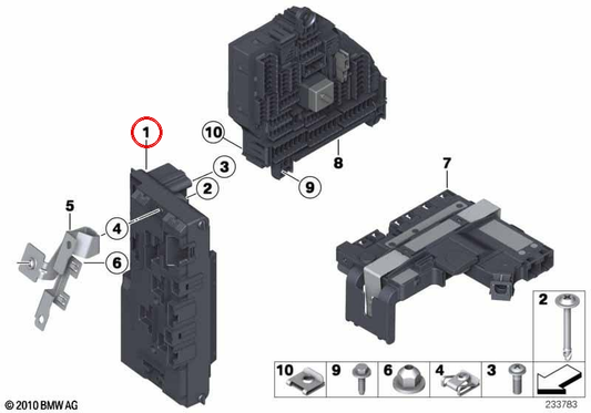 Distributore di corrente anteriore per BMW X3 F25, X4 F26 (OEM 61149315150). BMW originale.