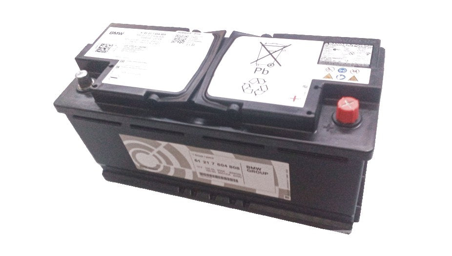 Batería AGM OEM 61217604808 para BMW G20, G30, F10, X5, X6... y más. Original BMW.