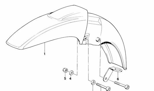 Soporte izquierdo para manguera de freno OEM 34321450761 para BMW F650, F650ST, G650, R850, R1100, R1150, R1200, K75, K100, K1100. Original BMW.
