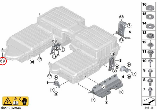 Vis OEM 61258488573 pour BMW G05, G06, G09. BMW d'origine.