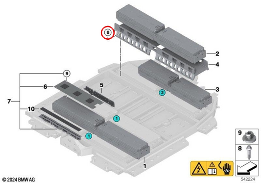 OEM -Sechseckschraube 6125885843 für Mini J01 Cooper, J05 Aceman ... und mehr. Original Mini.