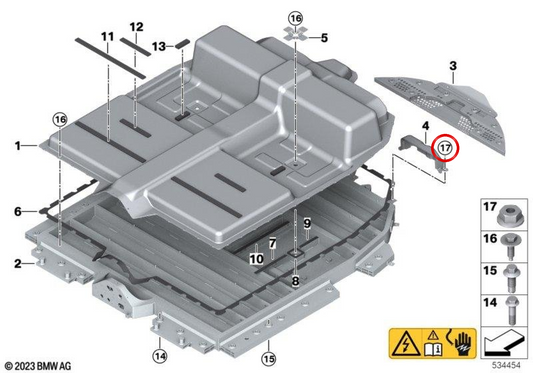 OEM Hex Nut 61258860616 for MINI Cooper J01, Aceman J05... and more. Original MINI.