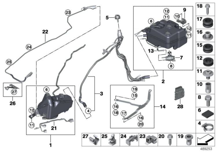 Deposito SCR passivo per BMW F22N, F23N (OEM 16197407239). BMW originale