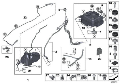 Deposito SCR passivo per BMW F22N, F23N (OEM 16197407239). BMW originale