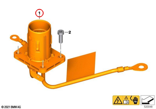 Hochspannungsanschluss für Ladegerät OEM 61271539520 für BMW C Evolution, CE04 Motorräder. Original BMW Motorrad.