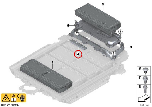 Protector de paso de rueda derecho OEM 61278838195 para BMW U11, U10, U25. Original BMW.