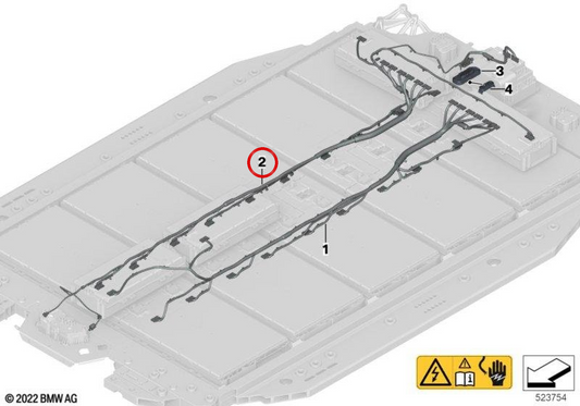 Fiação de comunicação CSC OEM 61278846640 para BMW G70. BMW genuíno.