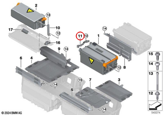 Fixation double module OEM 61278846742 pour BMW Série 3 G20, G21, X3 G45. Véritable BMW.
