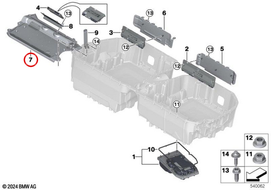 Ponte modulare OEM 61278848971 per BMW 3' G20, G20N, X3 G45. BMW originale.