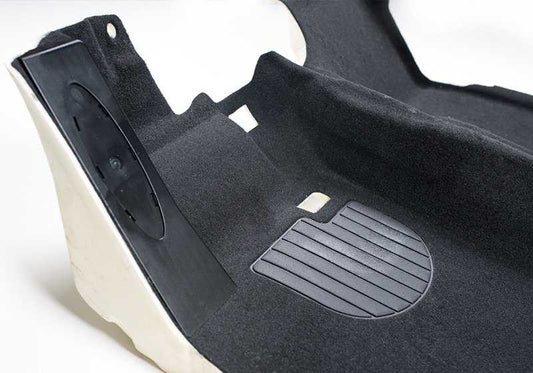 Protector inferior suelo OEM 51479181159 para MINI R56 {Cooper MF3, MF4, SU3, SU4, DMG3, DMG4, DSW3, DSW6, SMF7, SMF8}. Pieza original MINI, acabado Carbon Black.