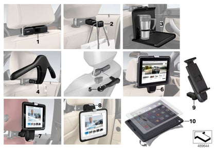 Soporte para tablet Samsung o Apple OEM 51952285316 para BMW {E81,E82,E87,E88,F20,F21,F40,F70,F22,F23,F44,F45,F46,F87,G42,U06,F74,F78,E90,E91,E92,E93,F30,F31,F34,G20,G21,G28,F32,F33,F36,G22,G23,G26,E60,E61,F07,F10,F11,G30,G31,G60,G61,G68,G90,G99,E63,