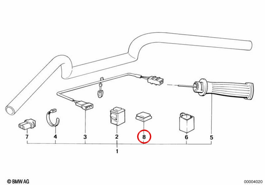 Copertura protettiva OEM 61311244542 per BMW E3, E9, E12, E21, E23, E24, E28, E30. BMW originale.