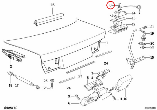 OEM Microinterruping Clip 61311374027 für BMW E36, E34, E39, E32, E31. Original BMW.