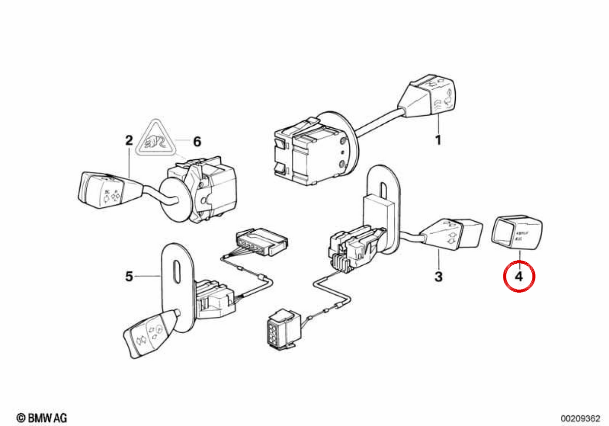 Botón control de velocidad OEM 61311390971 para BMW E36, E34, E32, E31, Z3. Original BMW.