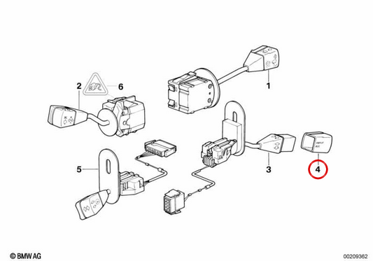Botão de controle de velocidade OEM 61311390971 para BMW E36, E34, E32, E31, Z3. BMW genuíno.