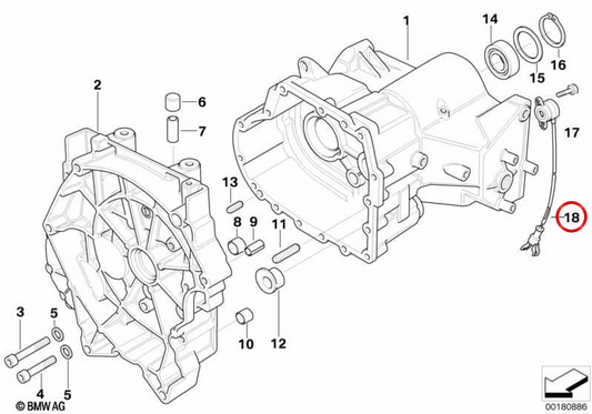 Ganganzeigeschalter OEM 61312306519 für BMW Motorräder R1100GS, R1100RS, R850GS... und mehr. Original BMW Motorrad.