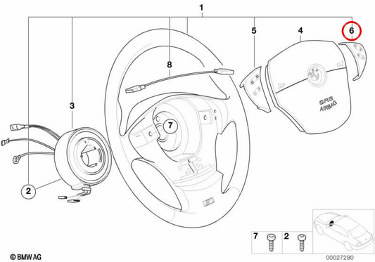 Modulo di controllo della crociera OEM 61312695126 per BMW E39 ed E38. BMW originale.