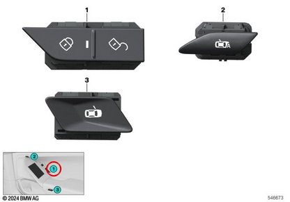 OEM DLS Switch 61315A205E1 für BMW G70. Original BMW.
