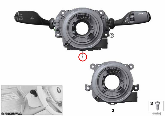 Módulo de control columna de dirección OEM 61315A32038 para BMW F40, G31, G01, G08. Original BMW.