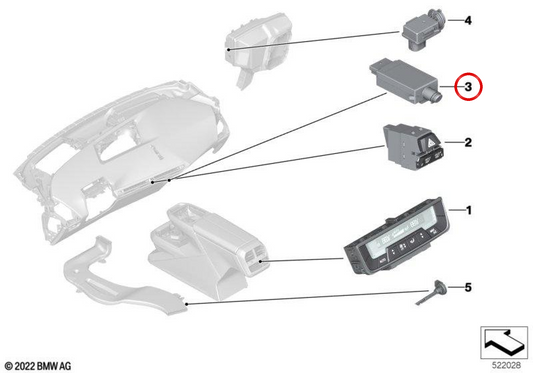 Sensor de temperatura OEM 61315A3DB86 para BMW iX (I20). Original BMW.