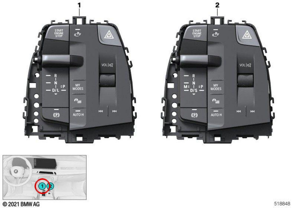 Modulo di controllo della console centrale 61315a5d322 per BMW U06, U11. BMW originale.