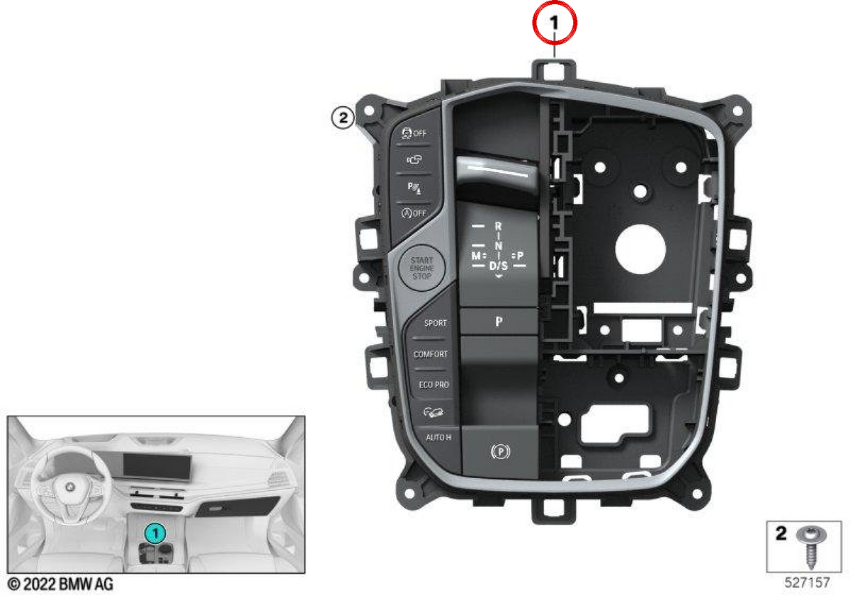 Central Console Control Module 61315A9C9B1 for BMW G20, G21. Original BMW.