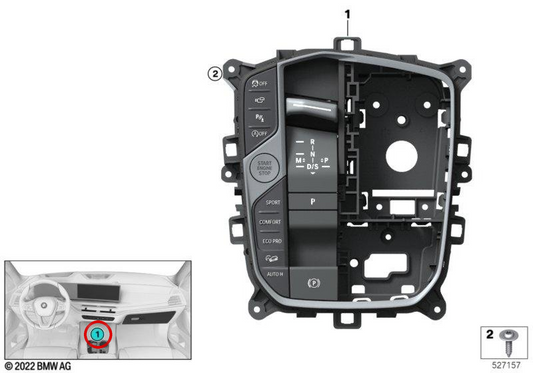 Unité de contrôle Central OEM 61315A9C9F5 pour BMW G42, G20, G21, G22, G23, G26. BMW d'origine.