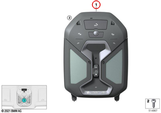 OEM 61315B330A3 Modulo di controllo del soffitto per BMW IX (I20). BMW originale.
