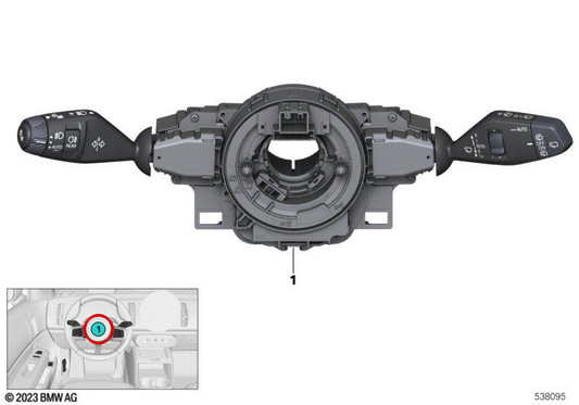 Unità interruttore albero dello sterzo OEM 61315B4AFF1 per MINI Cabrio F67, BMW 2' F74 Gran Coupe, 2' F78 Gran Coupe. MINI originale.
