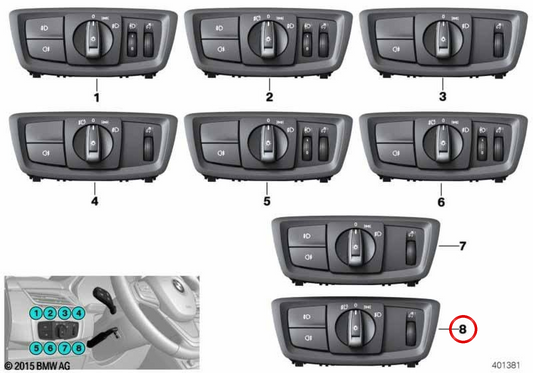 OEM Light Module 61316847524 for BMW F20, F21, F22, F23, F39, F48. Original BMW.
