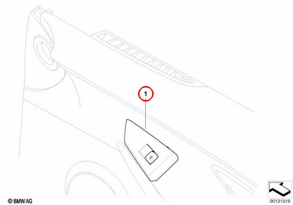 Oder elektrischer elektrischer Schalter OEM 61316922249 für BMW E63, E64. Original BMW.