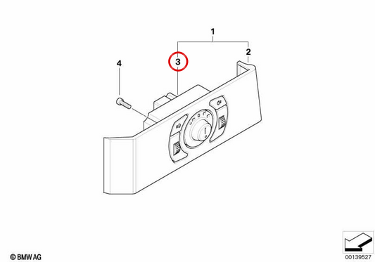 Modulo di luce OEM 61316925258 per BMW E60, E61, E63, E64. BMW originale.