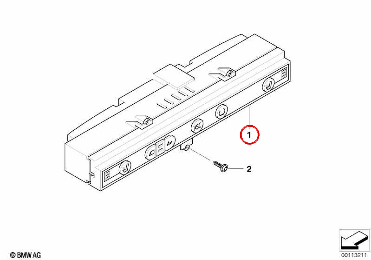 Console centrale Switch Central OEM 61316926957 per BMW E85 Z4. BMW originale.