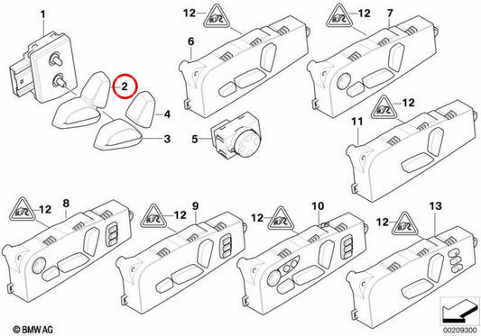 Modulo di regolazione elettrica del sedile sinistro OEM 61316930047 per BMW E60, E61. BMW originale.
