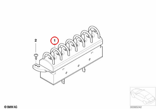 OEM center console switch unit 61316958036 for MINI R50, R53, Cabrio R52. Original MINI.