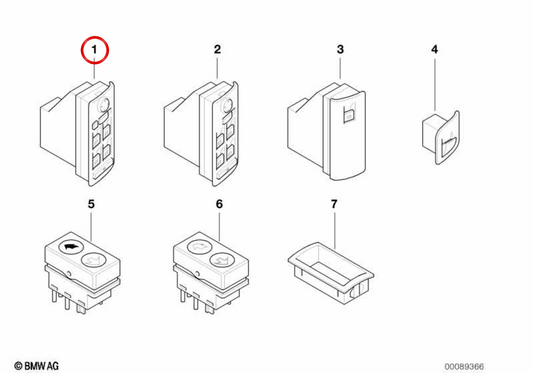 Módulo central de control de puerta del conductor OEM 61316962509 para BMW X5 E53. Original BMW.
