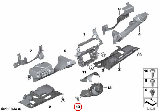 Moldura embellecedora OEM 61316966708 para BMW E70, E71. Original BMW.